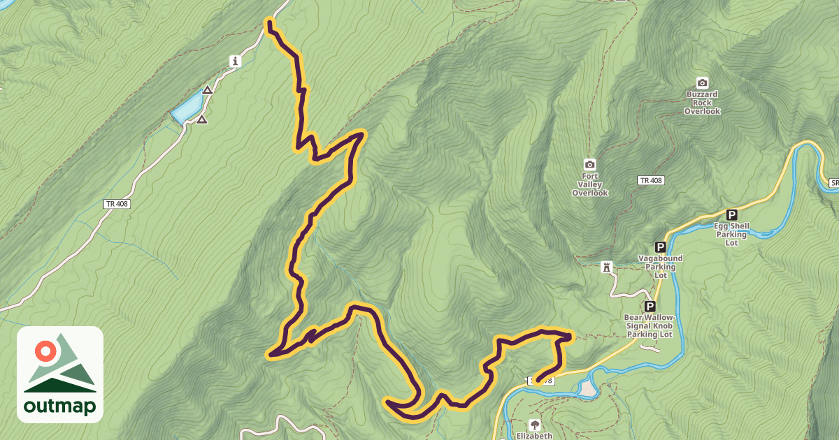 Map of Tuscarora-Bear Wallow Trail