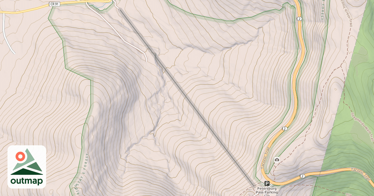 Map of Late 1970s Trail 1 - Liftline