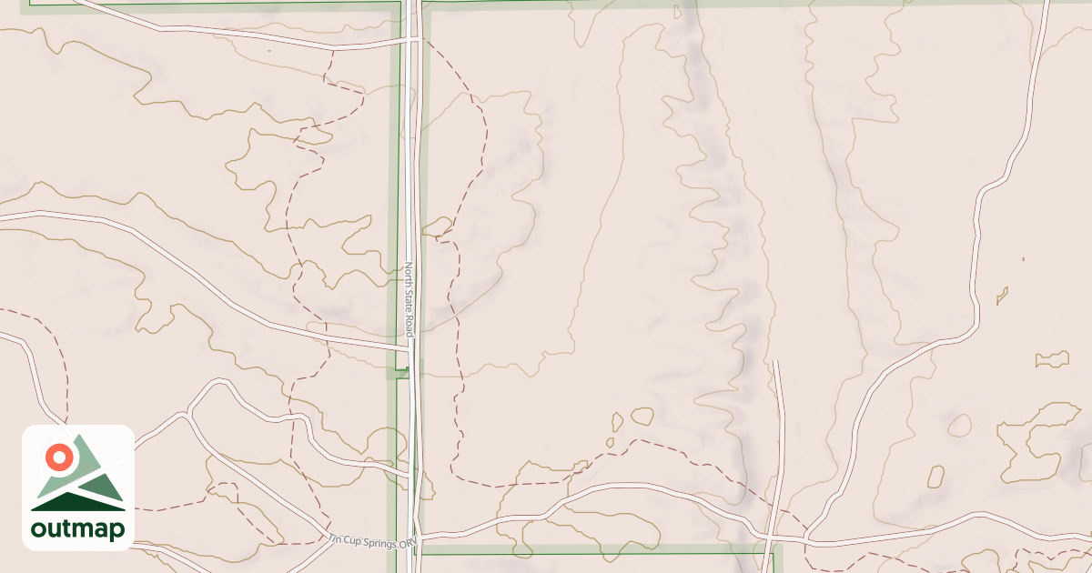 Map of Tin Cup Spring Motorcycle Trail