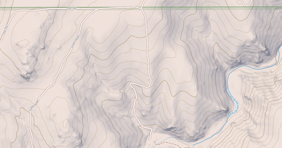 Map preview of LITTLE GOOSE COW CAMP