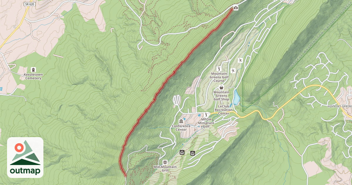 Map of 1 Peak Ridge Trail