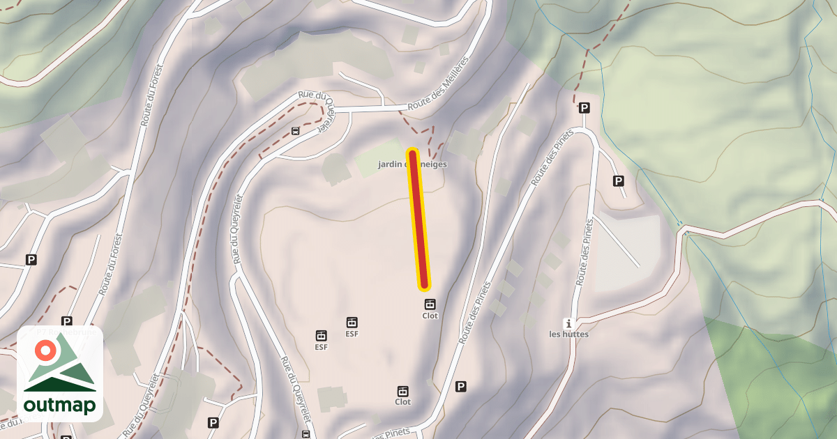 Map of jardin des neiges