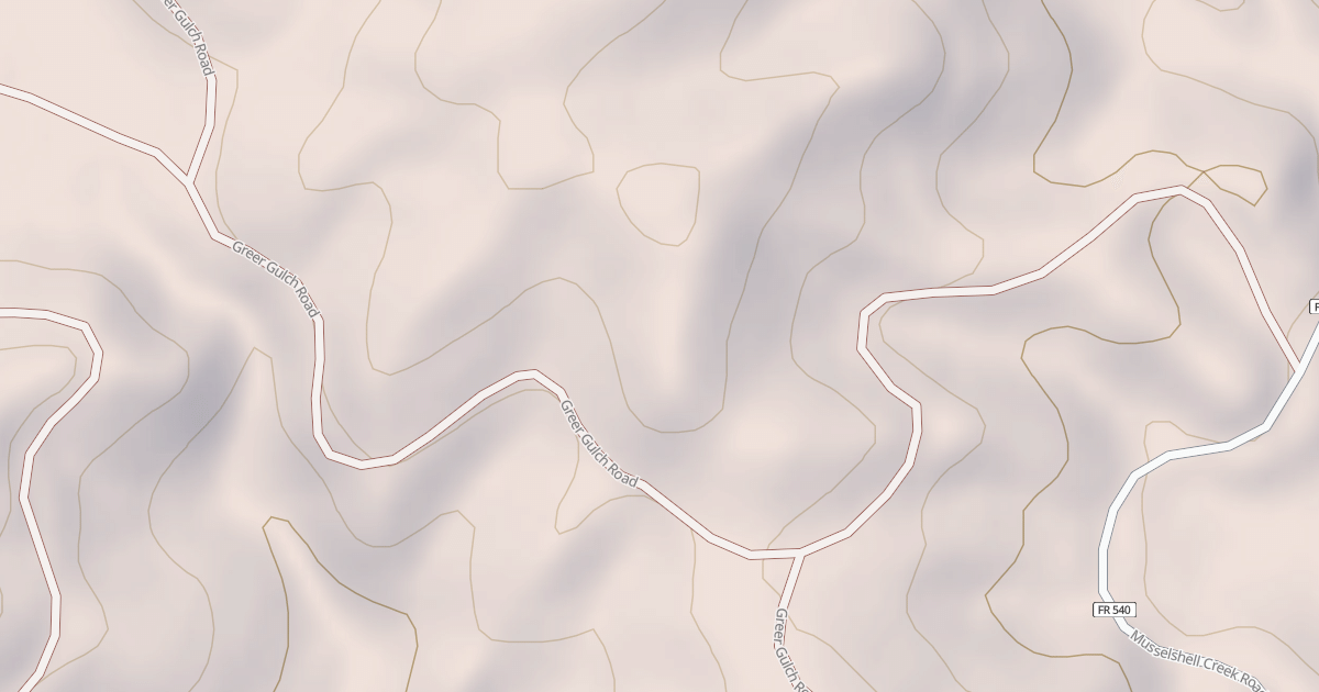 Map preview of GREER GULCH