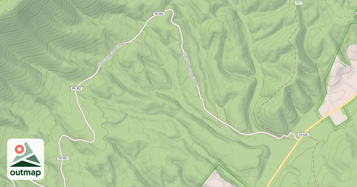 Map of SHORT RIDGE