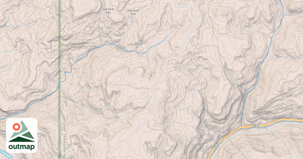 Map of DRY POINT ROAD
