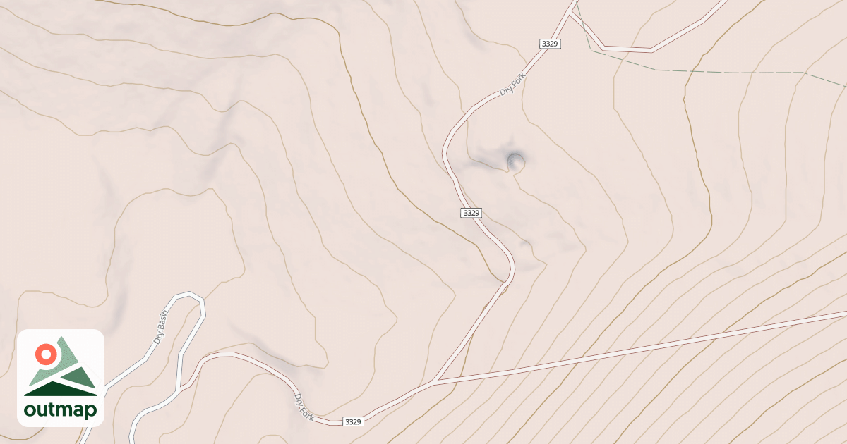 Map of Dry Fork