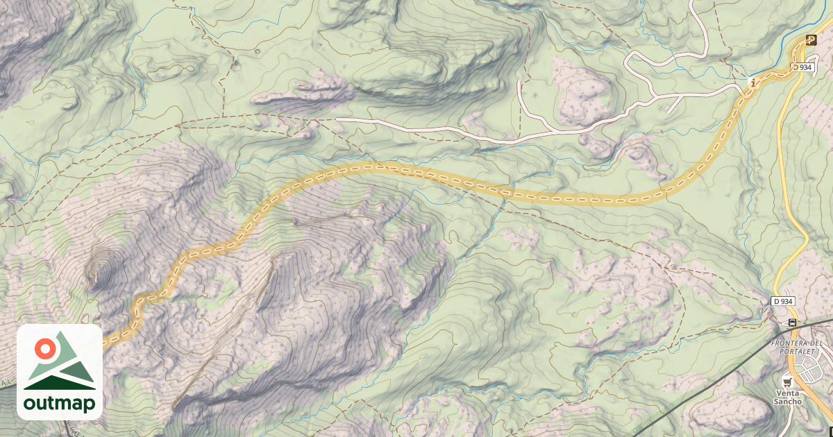 Map of Pic Blanc ou Peña Blanca — Cabane de l'Araille