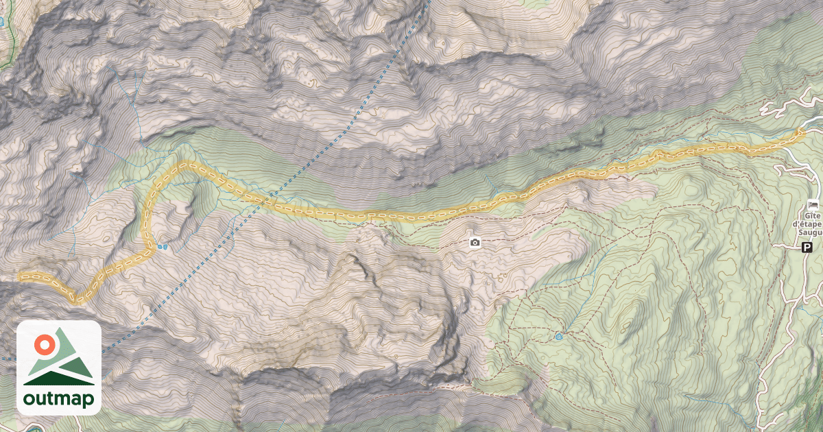 Map of Les Meyts — Pont de Saugué
