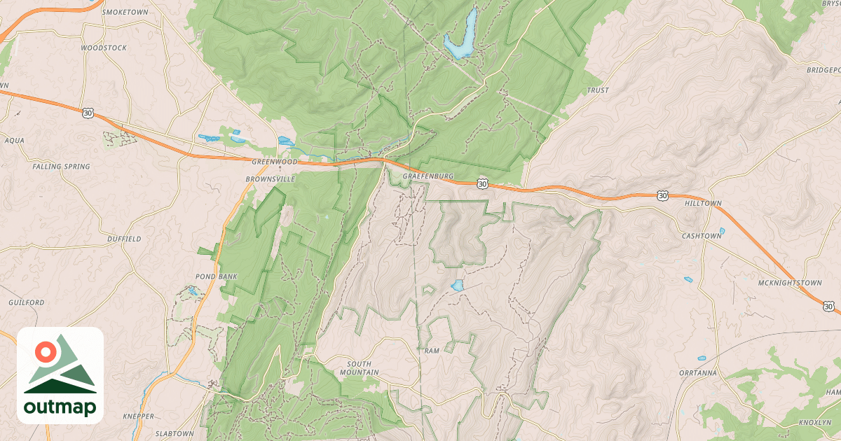 Map of Michaux State Forest – Snowmobile Trail System (Northern)