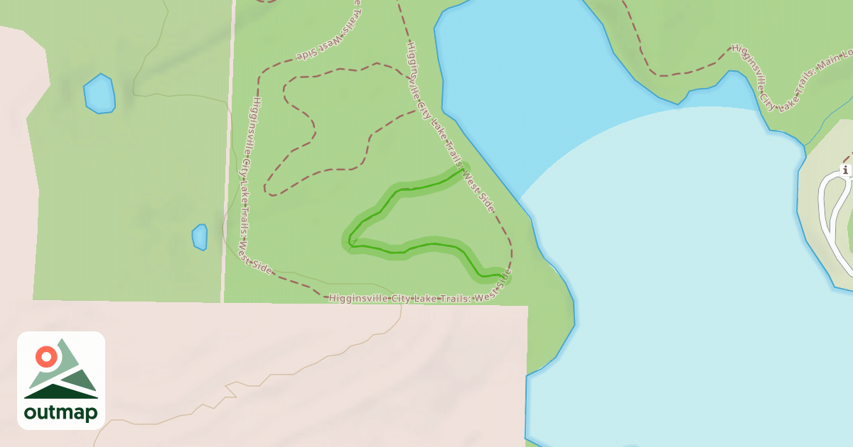 Map of Higginsville City Lake Trails: South Prairie Loop