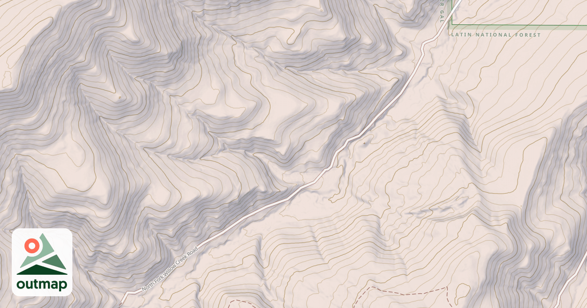 Map of NORTH FORK WILLOW CREEK