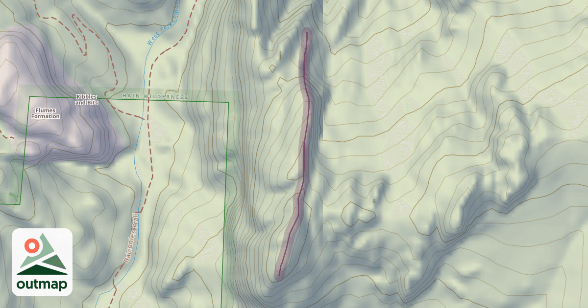 Map of Machete Ridge