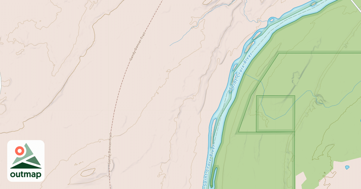 Map of Pine Riders Trail: St. Croix State Forest