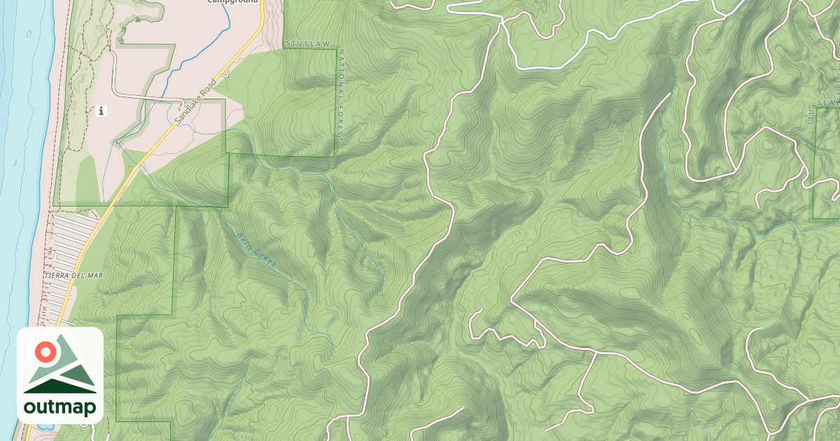 Map of MILES MOUNTAIN