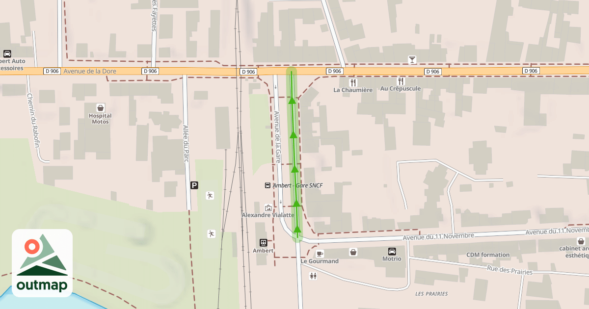 Map of Avenue de la Gare