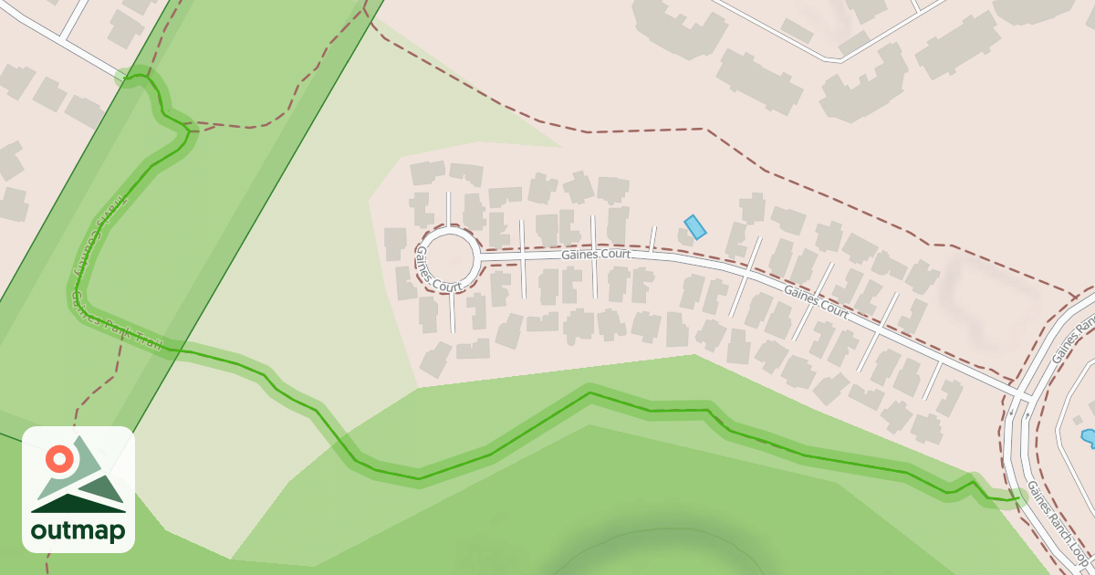 Map of Travis Country - Gaines Park Trail