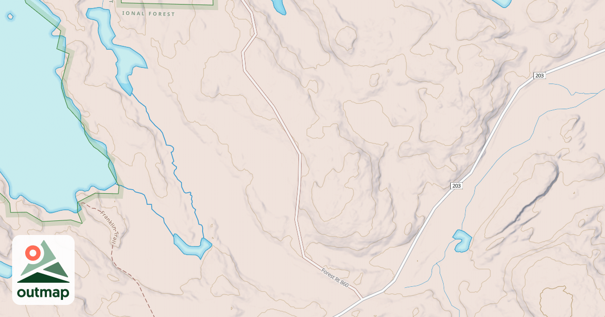 Map of EAST FRANKLIN LAKE