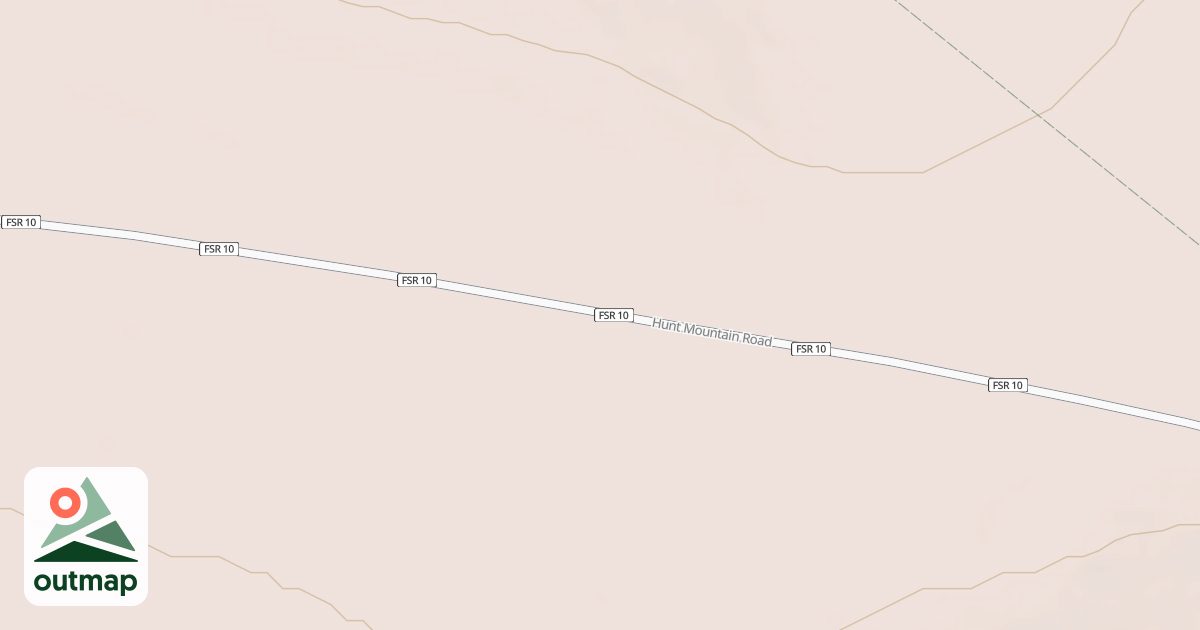 Map of HUNT MOUNTAIN