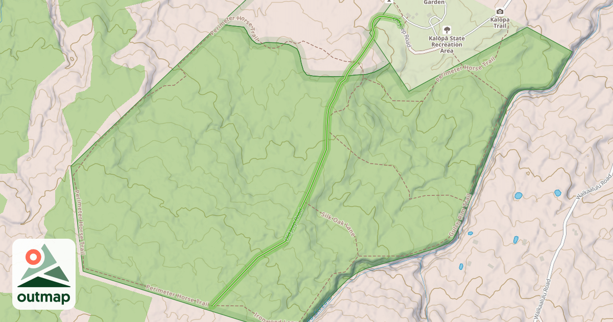 Map of Old Jeep Road