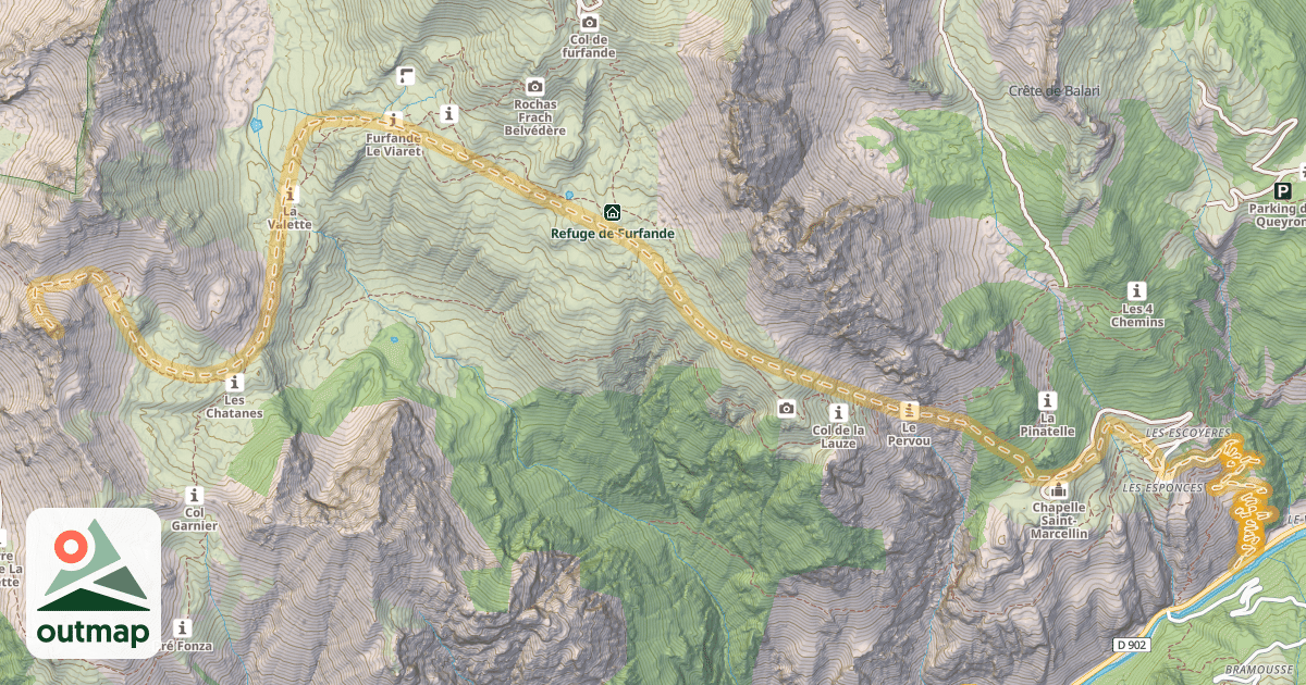 Map of Le Testas — Le Veyer