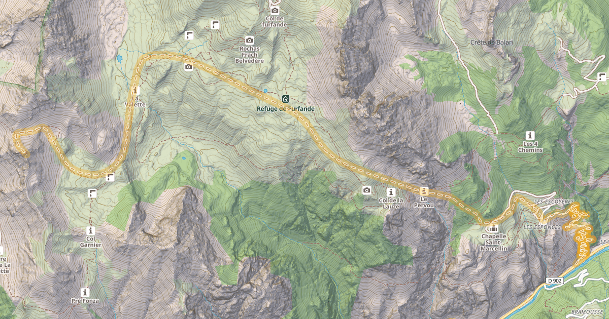 Map preview of Le Testas — Le Veyer