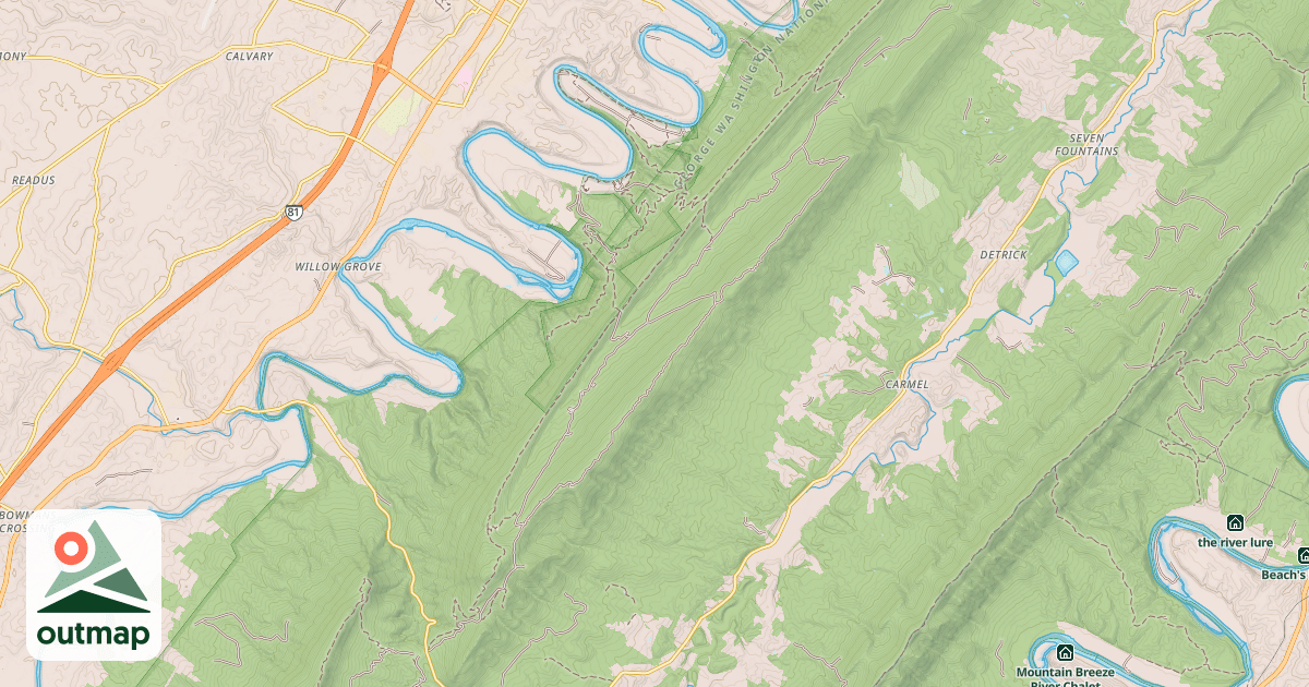Map of PETERS MILL RUN