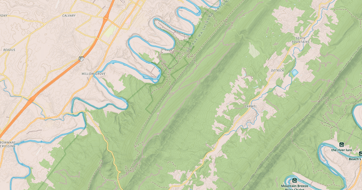 Map preview of PETERS MILL RUN
