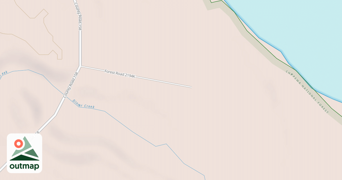 Map of DINNER CREEK SPUR K