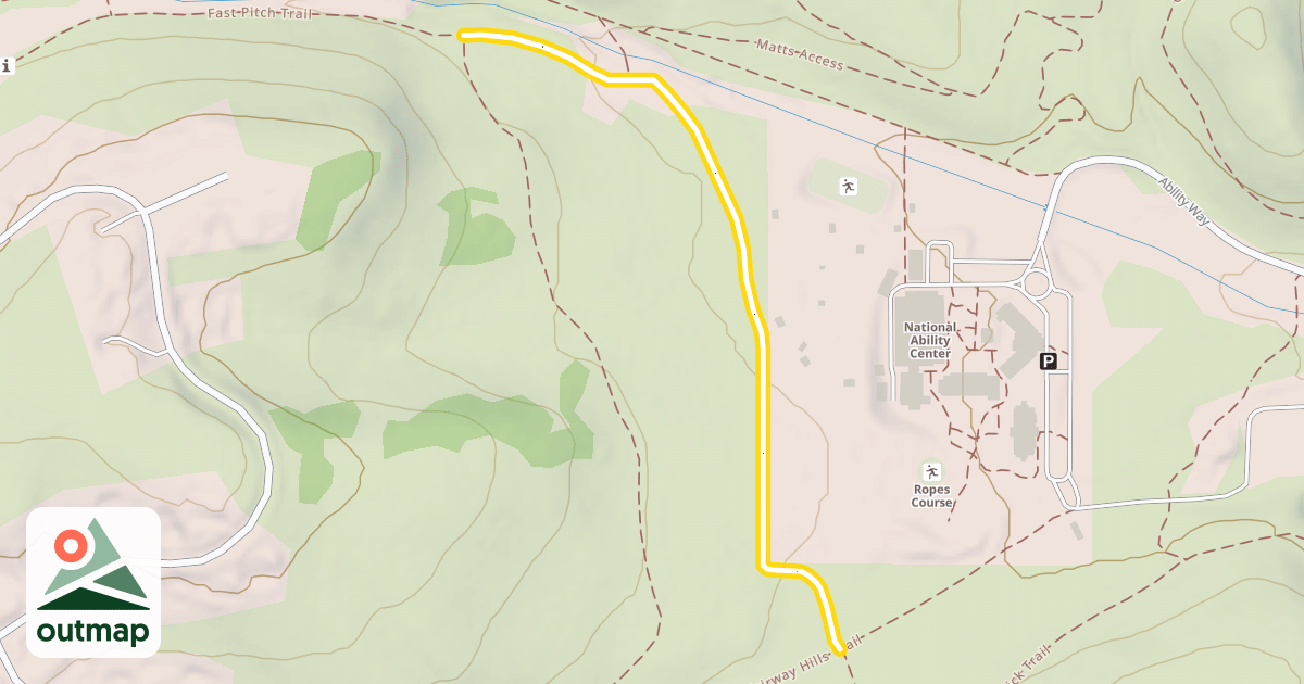 Map of Fast Pitch Trail