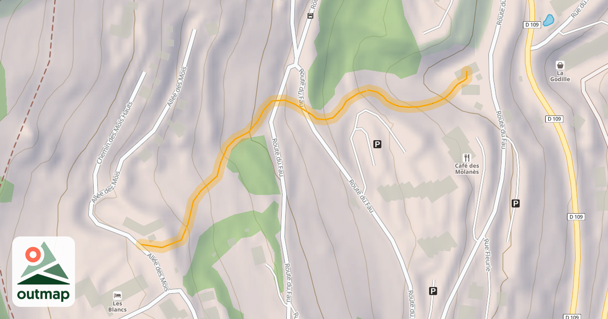 Map of Pra-Loup 1500 Hors Piste
