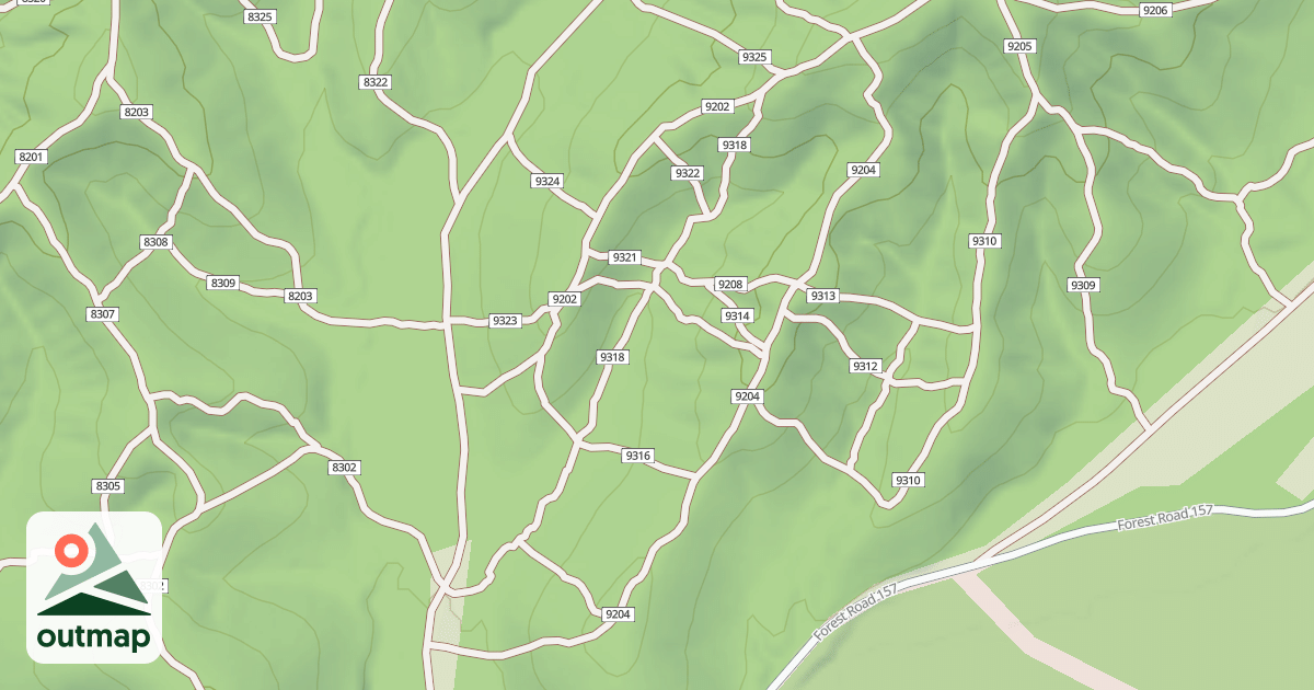 Map of USFS Motor Vehicle Use Map Trails 19697