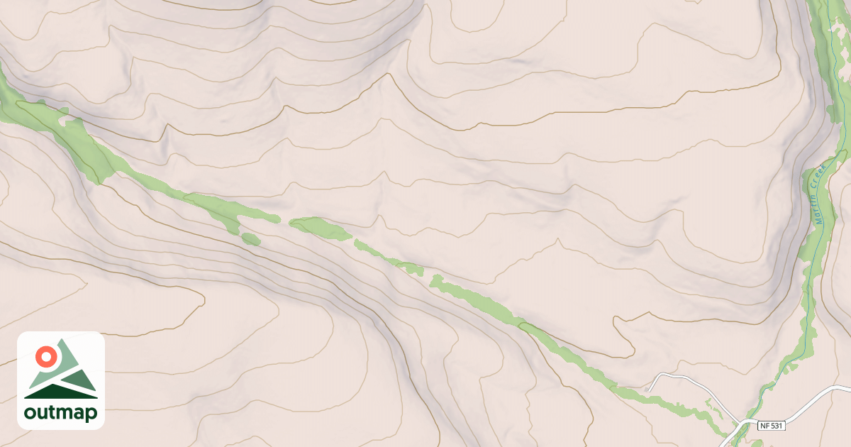Map of N. FORK LITTLE HUMBOLDT