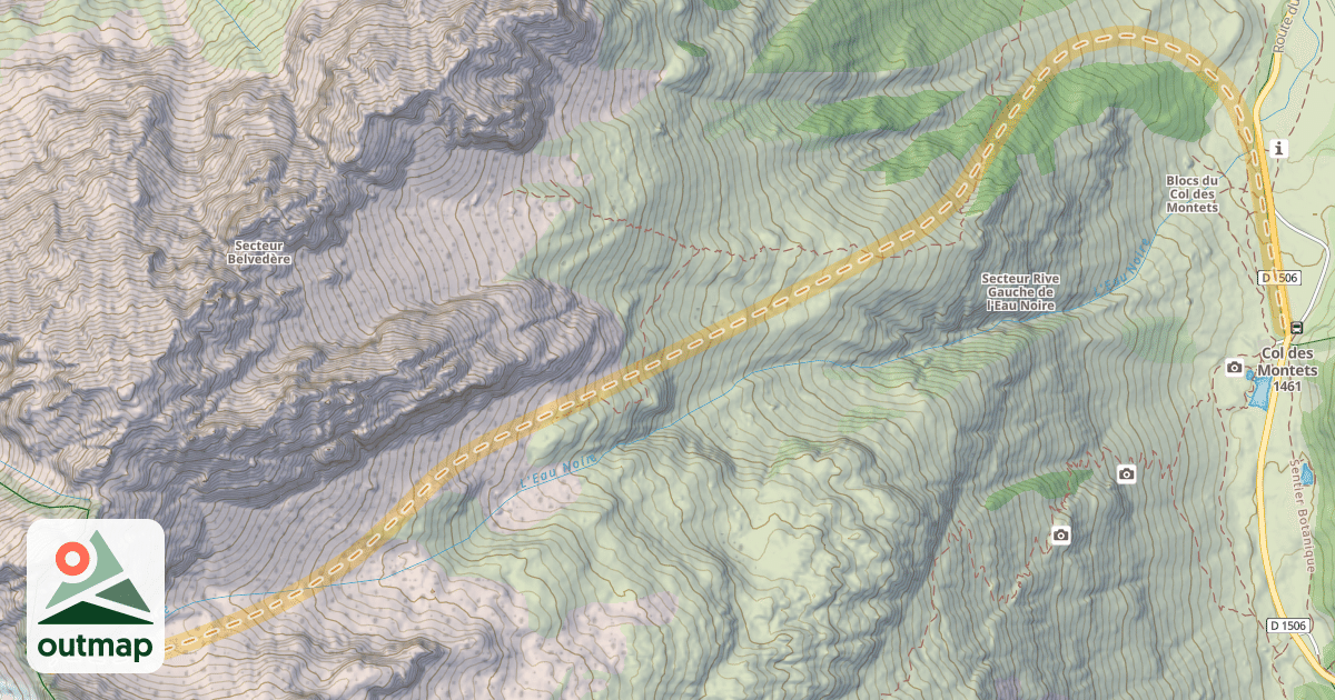 Map of Col de l’Encrenaz — Col des Montets
