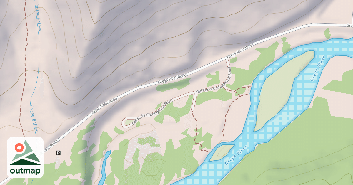 Map of OLD FORKS CAMPGOUND