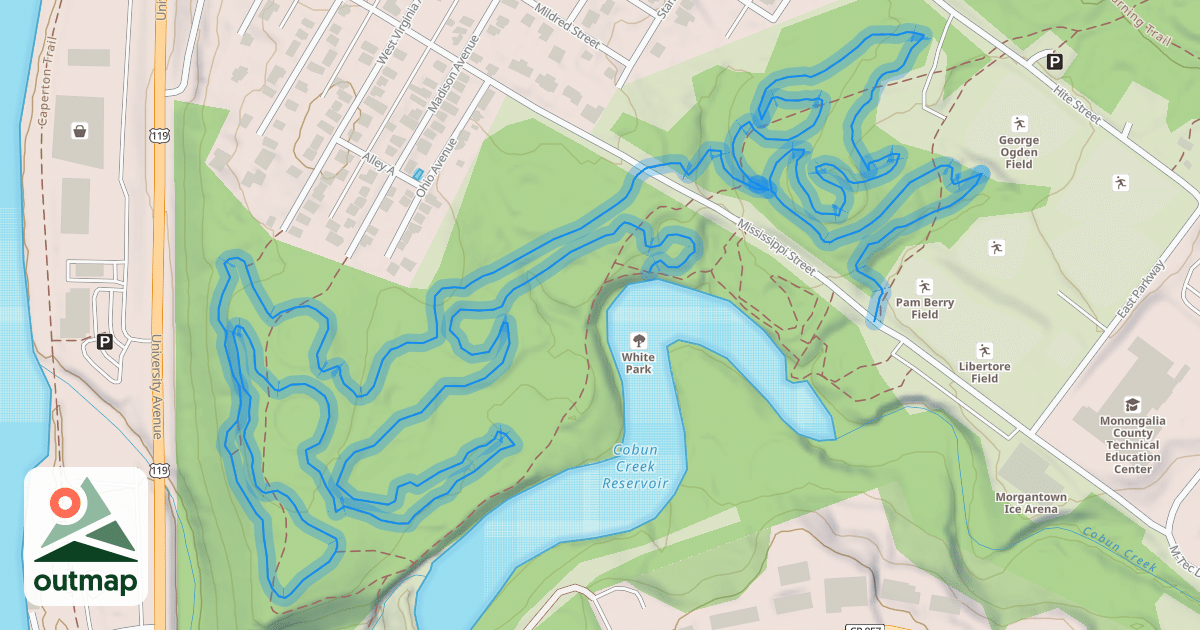 Map of Blue Diamond Trail