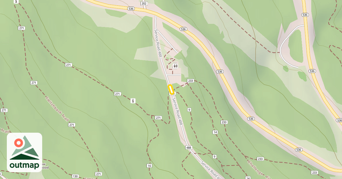 Map of Service Road 488