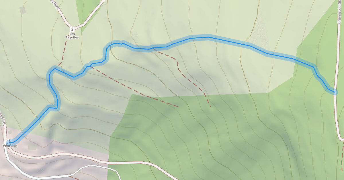 Map preview of Sentier du Bret direct