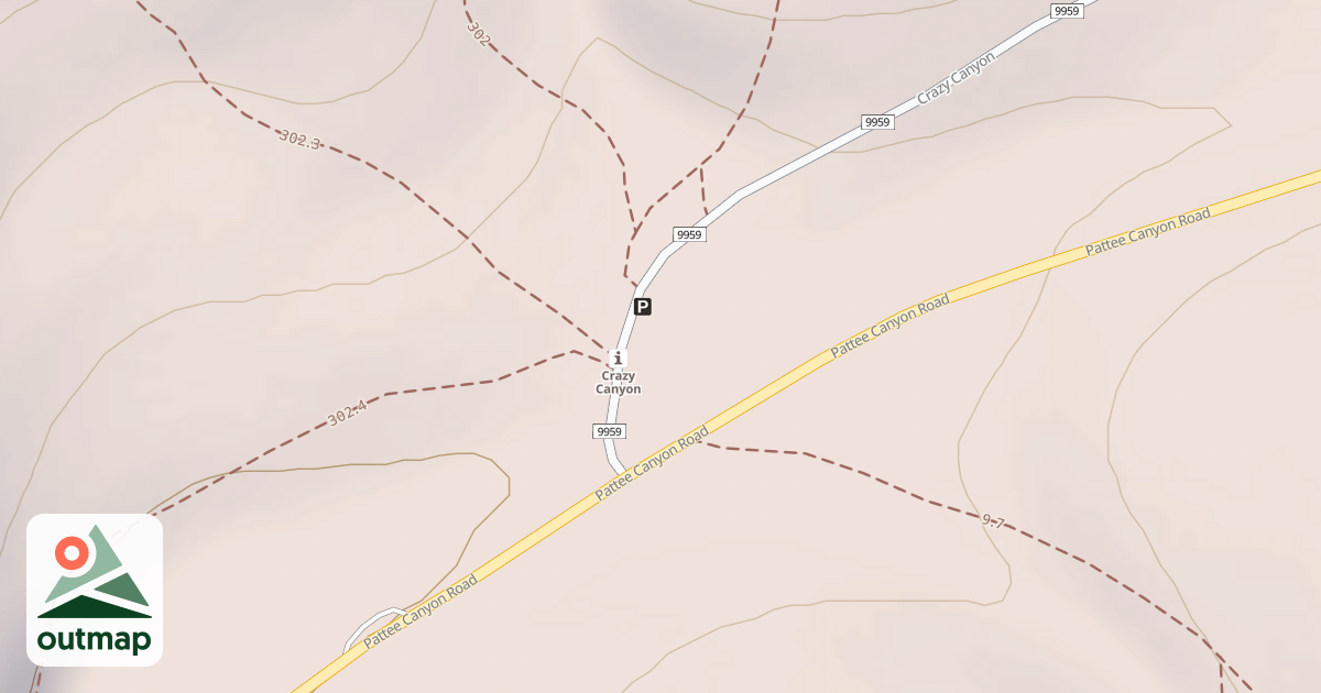 Map of CRAZY CANYON