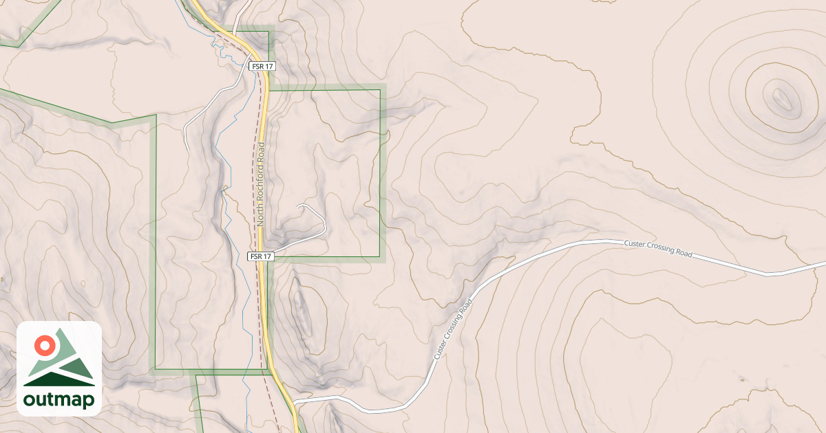 Map of CUSTER CROSSING BR 1S