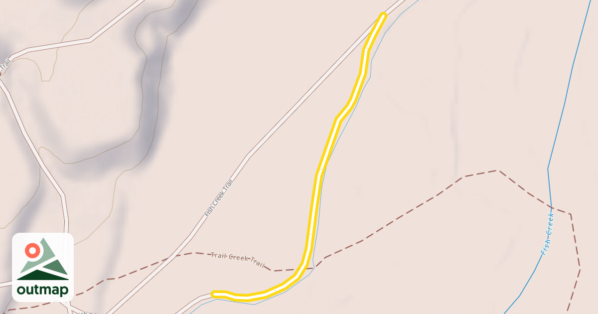 Map of Fish Creek Road Snowmobile Trail