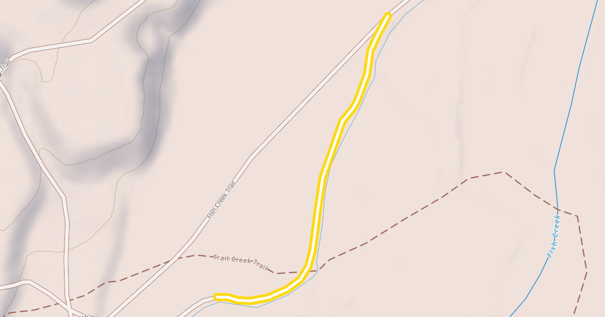 Map preview of Fish Creek Road Snowmobile Trail