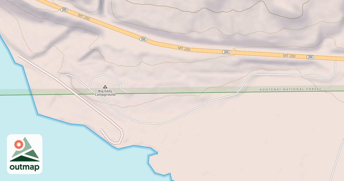 Map of BIG EDDY CAMPGROUND