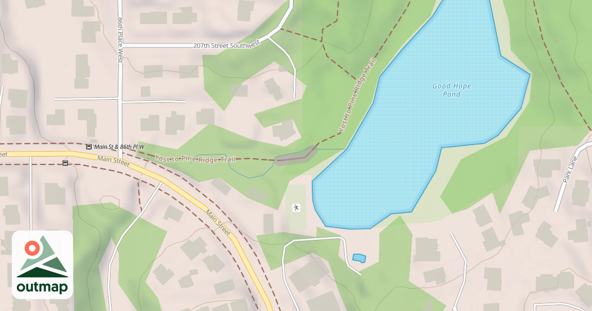 Map of Yost to Pine Ridge Trail