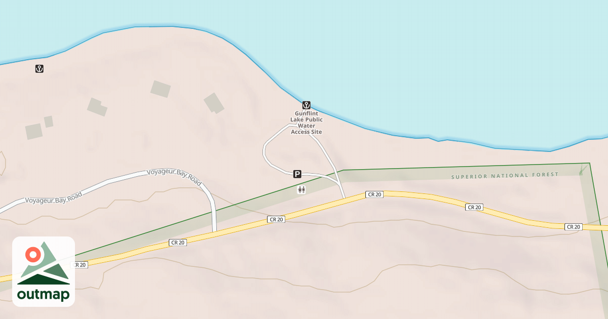 Map of GUNFLINT LAKE ACCESS