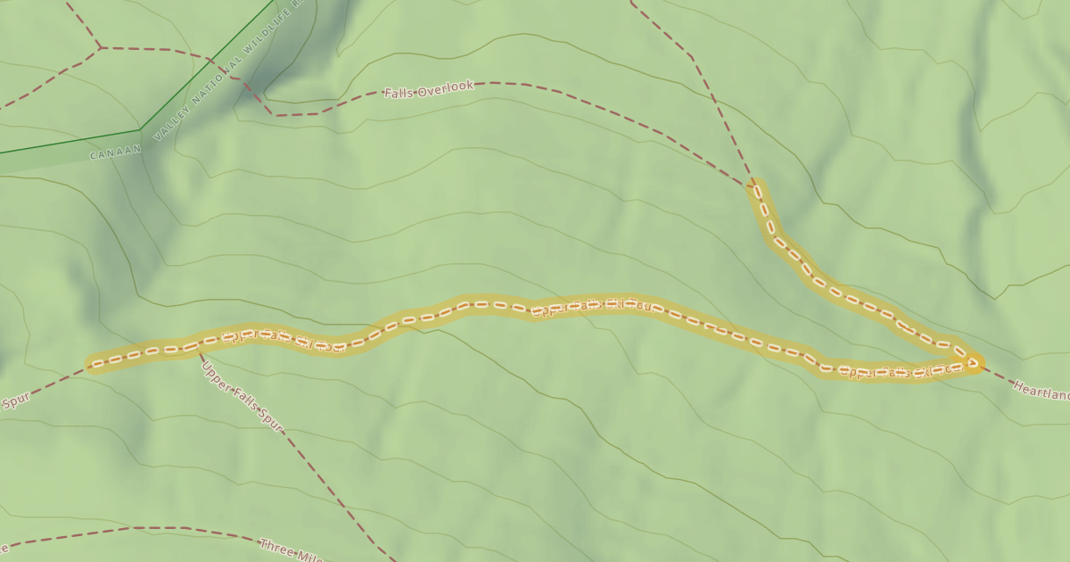 Map preview of Upper Falls Ski Tour