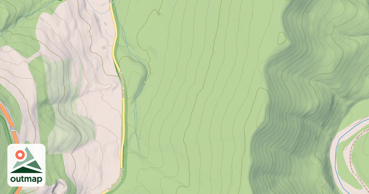 Map of CHERRY RUN - A