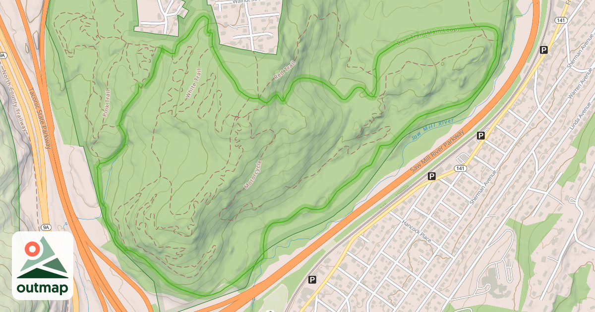 Map of Blue Trail (Main Loop)