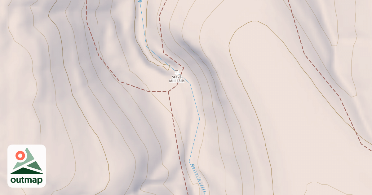 Map of Mg Stave Mill Falls