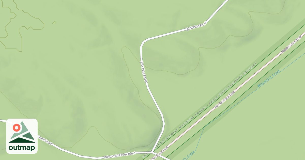 Map of WISCONSIN CREEK SPUR B