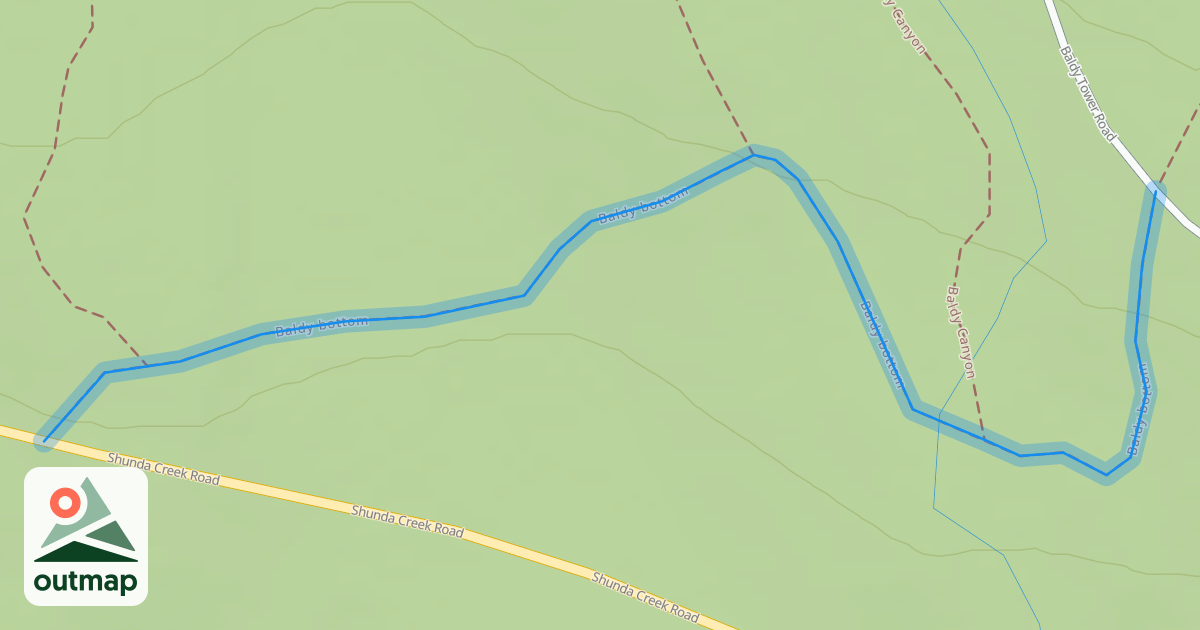 Map of Baldy bottom